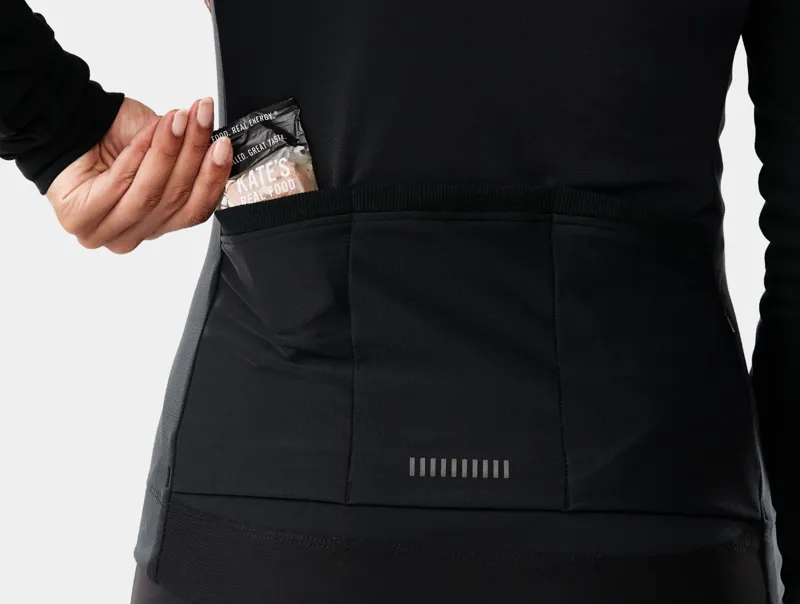 Trek Circuit Women's Thermal Long Sleeve Cycling Jersey in Black-2